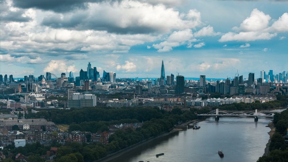 Panorámica del skyline de Londres desde un mirador en altura