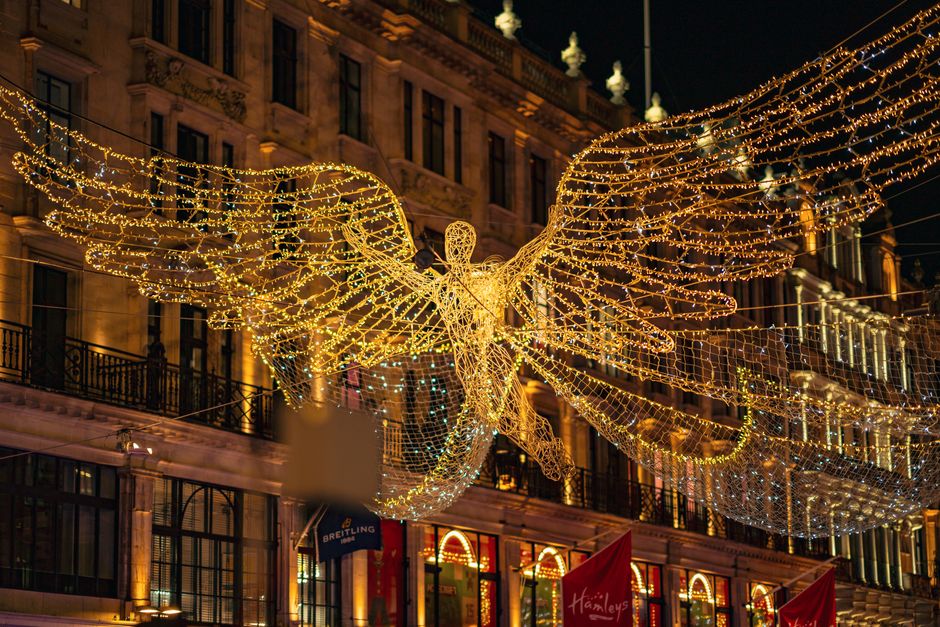Mercado navideño de Londres en diciembre