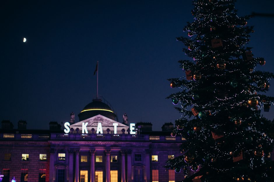 Calles de Londres iluminadas en diciembre